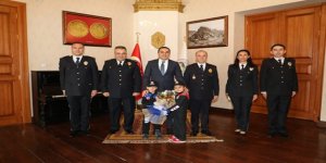 Vali Öksüz, Emniyet Müdürü Sağdıç ve beraberindeki heyeti kabul etti