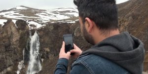 Eriyen kar suları Susuz Şelalesini de coşturdu