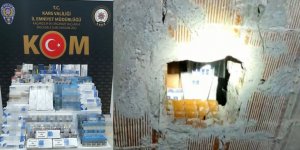 Kars’ta asansör boşluğunda kaçak sigara yakalandı
