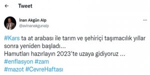 Av. İnan Alp'ten Hicivli paylaşım : Hamutları hazırlayın 2023'te uzaya gidiyoruz