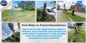 Kars’ta park-bahçe ve peyzaj çalışmaları devam ediyor