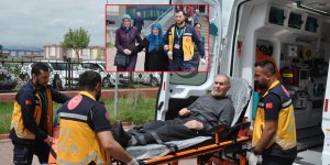 Kars'ta hasta çift ambulansla gelerek oy kullandı