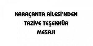 TAZİYE TEŞEKKÜR MESAJI