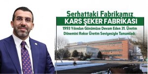 Kars Şeker Fabrikamızdan Üretimde Tüm Zamanların Rekoru