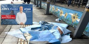 Kars Bağımsız Belediye Başkan Adayı Bilgen'in afişleri yırtıldı ve şoförü tehdit edildi