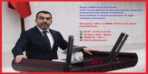 Milletvekili Adem Çalkın, TBMM Genel Kurulu'nda konuşacak