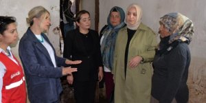 Milletvekili Çalkın’ın eşinden sel mağduru kadınlara moral ziyareti