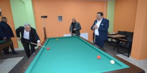 Sarıkamış’ta modern bilardo salonu hizmete girdi