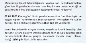 Kars'ta okullar yarın tatil, engelliler ve hamileler idari izinli!