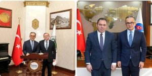 Azerbaycan heyeti, Vali Polat ve Başkan Senger ile bir araya geldi