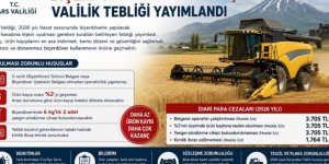 Kars'ta Biçerdöver Denetimleri İçin Valilik Tebliği Yayımlandı